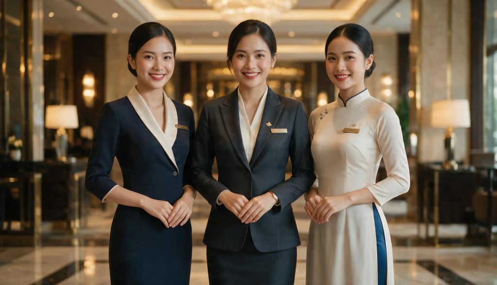Đồng phục lễ tân khách sạn