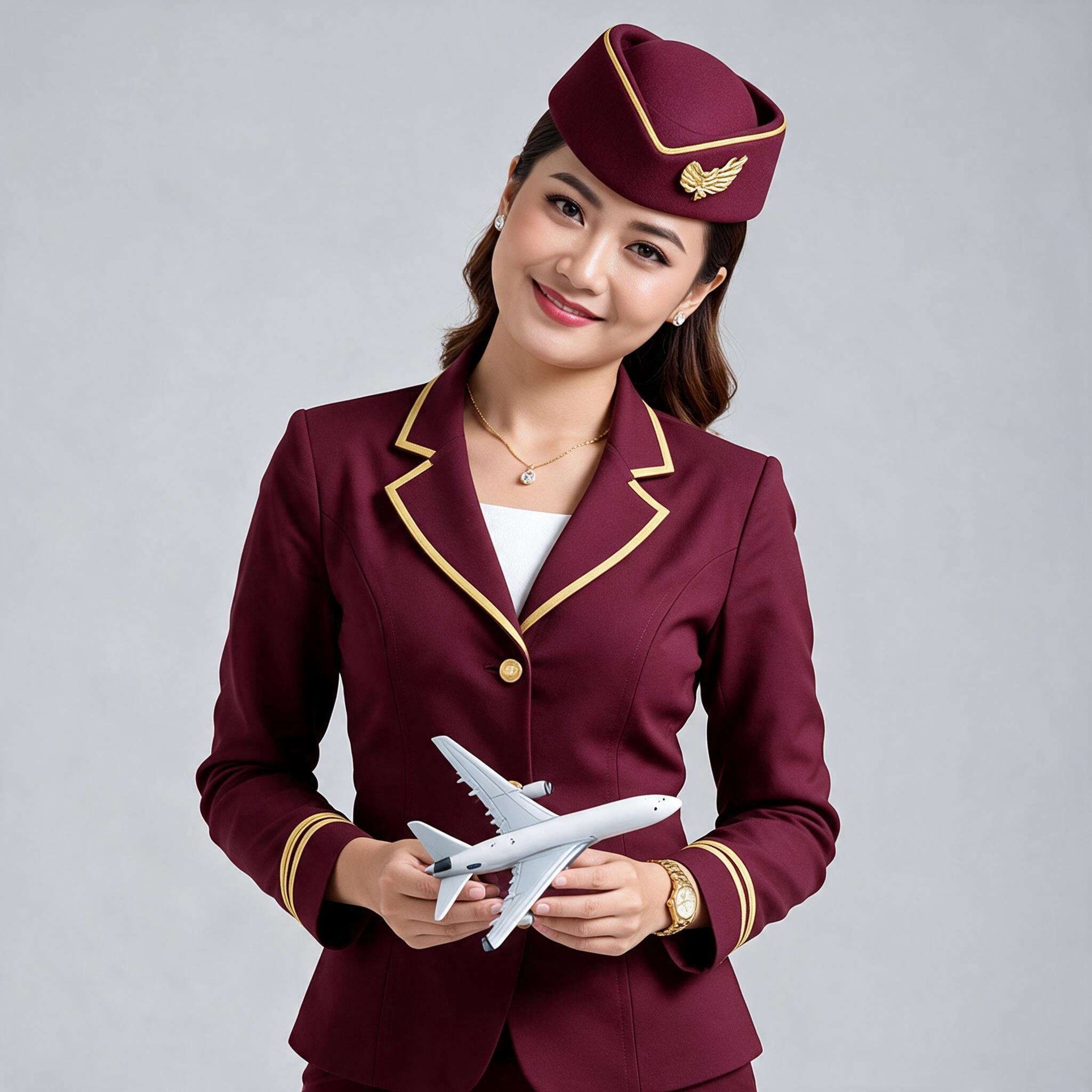 Đồng Phục Tiếp Viên Hàng Không - Màu Đỏ